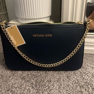 Brand New Michael Kors Jet Set Navy Crossbody